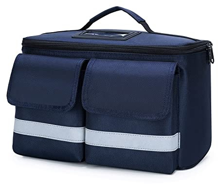 ISCBAFYX Erste-Hilfe-Set, Hausapotheke, Erste-Hilfe-Set, tragbare Medizin, großer Medizinschrank, Aufbewahrungsbox, Haushalt, Outdoor, Reiseartikel, Erste-Hilfe-Sets (Farbe: Rot, Band: A) (Dunkelblau