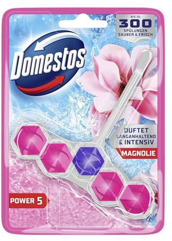 Domestos Power 5 Toilettenstein Magnolie WC Reiniger Volle Power bis zu 300 Spülungen 50 g