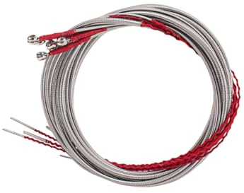 Basssaite für 5-Saiter Bass aus Metall, Silber, 5 Stück U32 | Bass Zubehör für Bässe, Stabile Schwingung, Lange Lebensdauer, für Bassanfänger