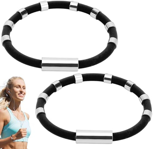 Anti -statisches Armband, 2pcs Anti -statische Handgelenksgurt, ungiftiges Antistatik -Handgelenkband Silikon -Armband mit 8 Magnetschnalle, um statische Elektrizität aus dem Körper zum Laufen zu bes