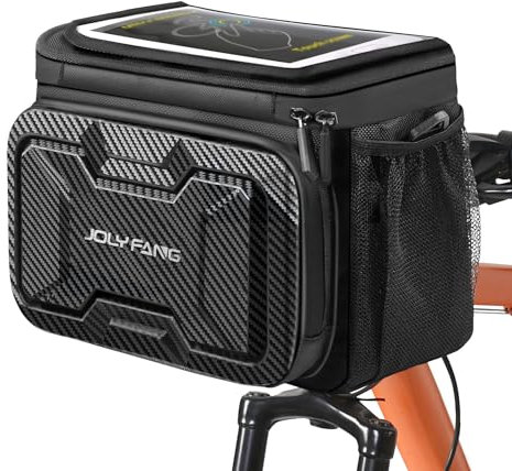 JOLY FANG Lenkertasche Fahrrad 7L – wasserdichte Fahrradtasche Lenker mit Lenkeradapter für E-Bike & Fahrrad, Touchscreen lenkertaschen Mit Abnehmbarer Schultergurt