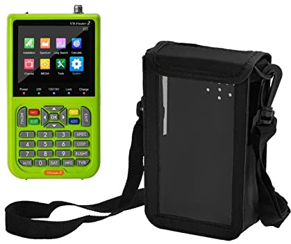 Satellite Finder, Digital Satellite Signal Finder, 1080p HD V8 Finder 2 Meter DVB-S/S2 Digital Display Satellite Finder Type-C Ricevitore TV satellitare con segnale ricaricabile per la regolazione del