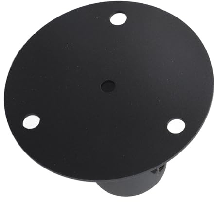 Steel Chain Link Fence Post Floor Flange Base, 52mm Heavy Duty, for Outdoor Security Fencing and Lighting Installation