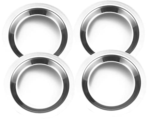 Mikikit Dessous de Verre Ronds Design Pratique et Élégant Lot de 4 en Acier Inoxydable Coussin Isolant Thermique pour Bouteille de Vin pour Maison et Hôtel
