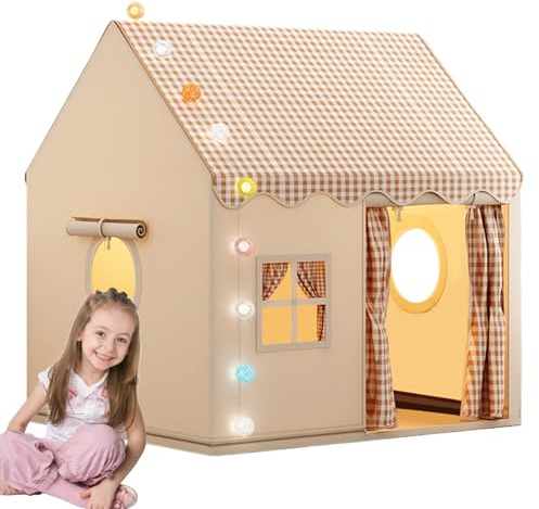 Playhouse Kids Indoor | Bettspielzelt Mit Geheimen Basisdesign Für Kleinkinder | Großes Indoor -Spielhaus Für Und Mädchen, Lustiges Kinderzelt Für Schlafzimmer, Kinderzimmer Oder Spielbereich