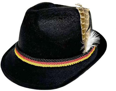 Trachtenhut Herren Damen Oktoberfest Filzhut mit Feder für Herren Damen Oktoberfest Retro Hut Mit Feder Trachtenhut Filz mit Kordel & Deko Bierfest Hut für Volksfest Karneval Bühne Kostüm Accessoire