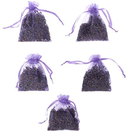 Lot de 5 sachets de lavande biologique pour vase Jaune