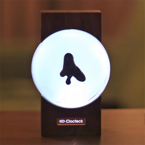 ClocTeck Ferrofluid Speaker Music Mate, magnetische Flüssigkeit Musik Lautsprecher Mate, Ferrofluid Schreibtisch Dekor Lampe, EIN Retro Geschenk für Freunde (Walnuss Holzkorn) (Macht keinen Klang)