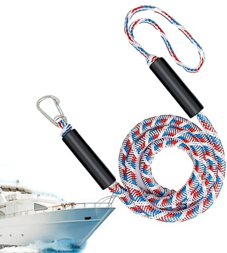 Cordes De Bateau pour Amarrage | Cordes Élastiques Résistantes pour Extérieur avec en Acier Inoxydable - Corde De Remorquage pour Tubing | pour Lac Rivière Plage Neige Luge Natation Plongée Ski