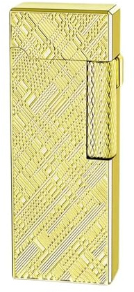 Dual Flame Lighter – Retro Feuerzeug Vintage mit Metallgehäuse, Winddicht für Party & Sammler (S Gold)