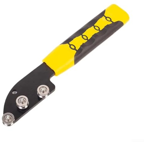 Strumento raddrizzatore progettato per elettricisti con rullo liscio e struttura compatta in acciaio inossidabile per una rapida regolazione del filo