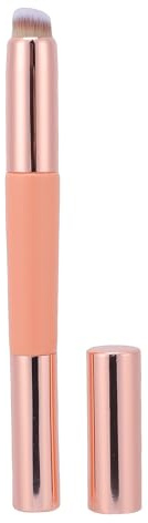 AMONIDA Brocha de Maquillaje de Labios de Doble Punta, Brocha Retráctil de Silicona para Lápiz Labial con Tapa para Definición Precisa de Labios y Mezcla de Crema, Diseño Higiénico No Absorbente para