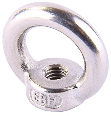 D´s Items | Ösenmutter gegossen und poliert - M12 - ähnl. DIN 582 - Edelstahl A2 - [1 Stück] - | Ringmutter V2A | Zurröse | Transportöse | Zurrmutter | Augenmutter