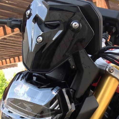 Moto Avant Déflecteur de Pare-Brise déflecteur de Vent pour F900R F 900 R 2020-2024 ABS Pare-Vent en Plastique Protecteur d'écran (Fumée avec Support)