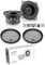 Kit Set for Focal Auditor ACX-100 ACX100 2 Coaxial Speakers 2-Way 10 cm 100 mm 4 Inch Diameter 30 Watt RMS 60 Watt Max 4 Ohm 88 dB Spl Car Pair + Grid and 5 Free Stickers