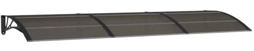 vidaXL Entrétak svart 300x100 cm polykarbonat