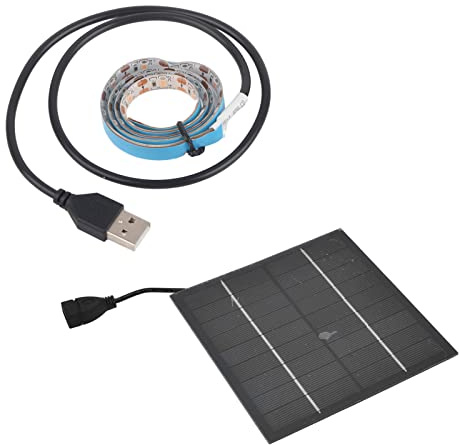 Zerodis Tira de Luz de Cultivo de Plantas Solares, Lámpara de Cultivo LED de 5W para Plantas de Interior Suculentas Hidroponía Invernadero Jardinería Barras de Luz de Cultivo USB (0.5M)