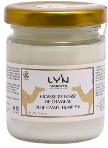 Suif de Bosse de Chameau - Camel Tallow - 100% Pur - pour peau, cheveux et alimentation - Hydratation profonde pour visage et corps- Hydratant Biologique pour peau sèche et gercée