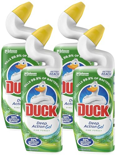 Duck Toilet Deep Action Gel Liquid Cleaner, Pine Forest, 750ml (Pack of 4)