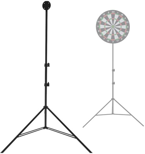 Dartboard Standard, Dartscheibe ständer,Dartständer verstellbare Höhe: 84-194cm, faltbar