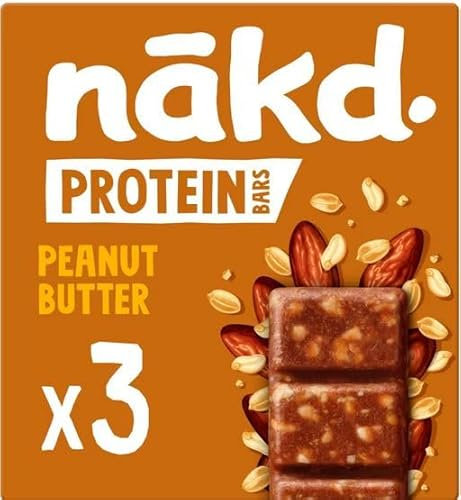 Protein Bars, Peanut Butter 135g,Made with 100% natural, gluten-free, and dairy-free ingredients like dates and nuts.