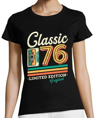 latostadora Camisetas Regalo 50 Cumpleaños Mujer - Camiseta 50 Años Mujer - Camiseta 1976