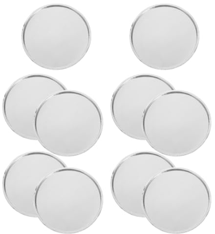 VILLFUL Lot de 10 Plateaux Aluminium pour Pesée en Laboratoire, Coupelles 50 Ml à Fond Peu Profond, pour Pesée de Poudres et Liquides en Environnement de Recherche