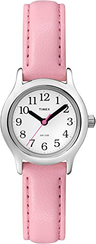 Timex Youth T790814E Easy Reader Pink Leather Strap Watch