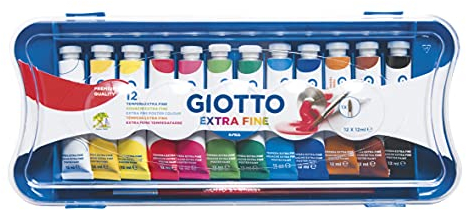 GIOTTO 3041 00 Temperafarbe, 12/Mehrfarbig, 28 x 12 x 2.5 cm