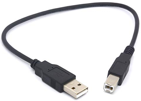 OpenII - Cavo USB corto per stampante, USB 2.0 da maschio A a maschio B per HP, Cannon, Brother, Dell, Xerox, Samsung, Dell e altri (20 cm)