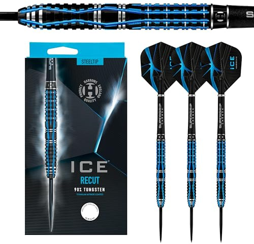 Harrows Ice Recut Dartset 90% Tungsten mit Stahlspitze, Verschiedene Gewichte und Farben