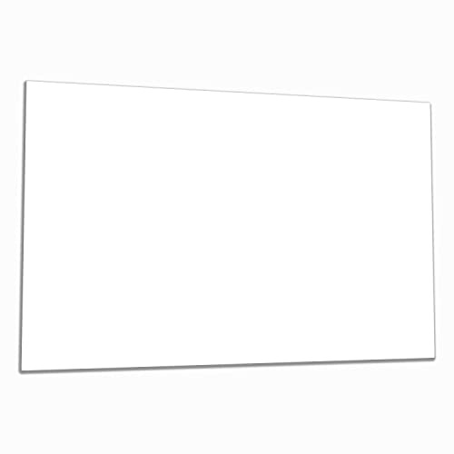 Wallario Herdabdeckplatte/Spritzschutz aus Glas, 1-teilig, 80x52cm mit 8 mm hohen Füßen, für Ceran- und Induktionsherde, Weiß