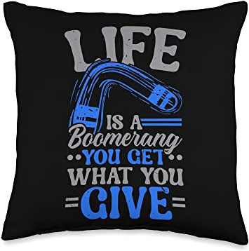 Boomerang Game Throwing Sport Sport Aboriginal Australian Boomerang Lover Throw Pillow, 16x16, Multicolor