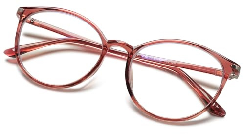 Lanomi Mode Katzenauge Lesebrille mit Blaulichtfilter Damen Herren TR90 Große Rahmen Computer Lesehilfe Sehhilfe Oval Brille