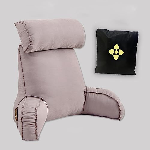 CCTSA Ultra-Bequemes Rückenkissen mit Armlehnen/Nacken,Verdicktes Lesekissen für Bett und Sofa,Bett Kissen Rückenkissen,Bettsitzkissen mit Armlehne,Bett Rückenlehne für Erwachsene und Kinder