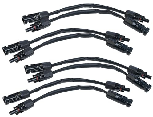 revolt MC4 zu Aderendhülsen: 8er-Set flache Solarkabel-Fensterdurchführungen, MC4-kompatibel, 35 cm (Balkonkraftwerke Anschlüsse, Kabel)