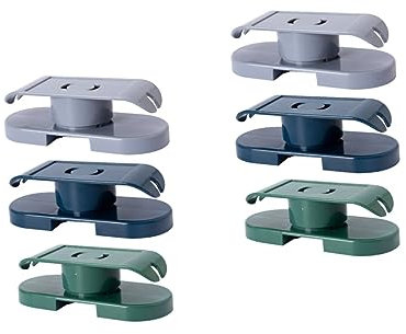 jojofuny 6pcs Heavy Duty Power Cord Desk Cable Management Power Cable Wall Mounted Socket Holder Self Adhesive Socket Holder