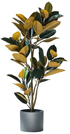 DRMEE Kunstpflanze Grünpflanze Künstlicher Baum Nordischer Stil Simulationspflanze Eingemachter Gummibaum Typ Bonsai Innendekoration Gefälschter Baum Künstliche Pflanzen (Color : C)
