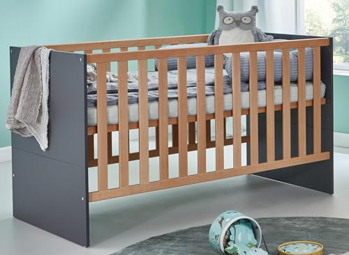 Arthur Berndt Babybett Alessio Anthrazit 70 x 140 cm Made in Germany