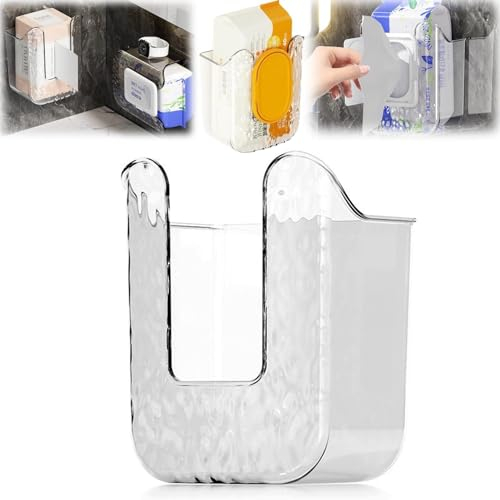 Feuchttücher Box, Feuchtes Toilettenpapier Box Wandmontage, Feuchttuchspender Für Badezimmer, Taschentücher Box Ohne Bohren Für Küche, Schlafzimmer, Badezimmer
