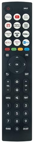 ALLIMITY röstfjärrkontroll ersättning lämplig för Hisense FHD TV 85E63KT 40A6K 50A6K 55A6K 58A6K 65A6K 75A6K 55A63H 65A63H 75A63H 55U62KQ 65U62KQ 43E77KQ 5050555555555555555550555555E77KQ 55E77KQ