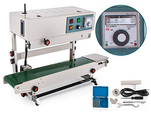 Automatic Continuous Sealing Machine FR-900 - Efficient Packaging Solution with Digital Temperature Control for Bag Films - Vertical Band Sealer