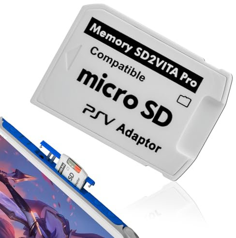 Vidacharmy SD2VITA Adapter Version 5.0, Ultimate Version SD2Vita 5.0 Speicherkarte für PS Vita Adapter Micro SD PSVSD, Micro SD auf PS Vita, unterstützt 128-256GB