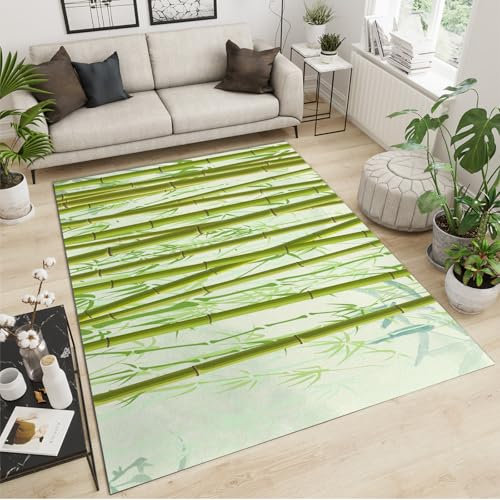 SANSJI Bambus-Teppich für Bedeoom, 70 x 140 cm, chinesischer Waldteppich, für Wohnzimmer, Küche, rutschfest, waschbar, fusselfrei, für Esszimmer