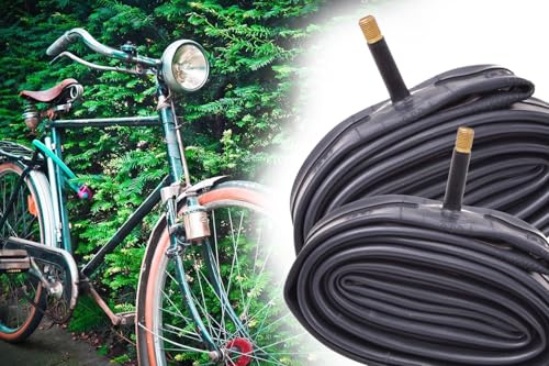 BISOMO 2X Fahrradschlauch Premium, 27,5/28 / 29 Zoll, 47-584 bis 60-622, extrem reißfest, hermetisch dicht mit Schrader Auto-Ventil 40mm