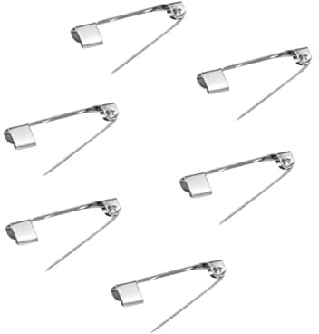 HAPINARY 50 Stück Sicherheitsnadeln 2,5cm Silber Metall Broschennadeln Mit Lochverschluss Für Selbstgemacht Schmuck Basteln Nähen Handwerk