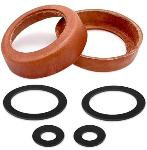 Riiosyu 2 Stück Ersatzkolben für Schwengelpumpen, Dichtungsset für Handpumpe Typ 75 Schwengelpumpe Ersatzteile Ledermanschetten Schwengelpumpe für Gartenpumpe Handpumpe Brunnenpumpe Pumpe Dichtung