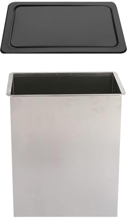 JTWWDM Pattumiera Quadrata da Incasso con Coperchio, Pattumiera da Incasso per Piano Lavoro della Cucina, Cestino per Carta Straccia da Piano Lavoro, Cestino Nascosto per Bar Ristorante,C