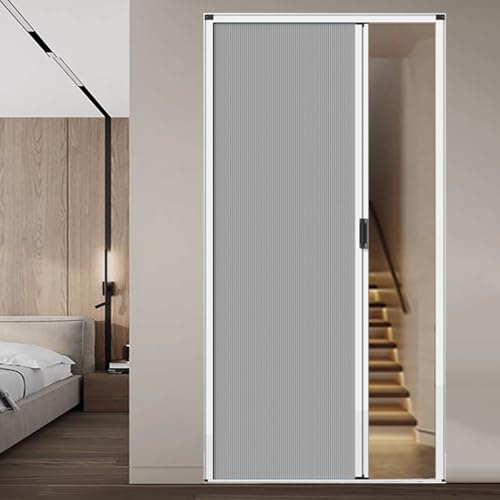 Dailify Concertina Door Blackout Sliding Accordion Door Internal, Living Space Magnetic Folding Gate with Handle, Pleated Concertina Doors for Laundry Room(23x80in (58.5x203cm))