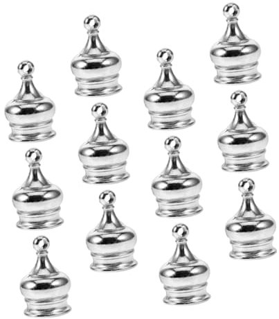 HOLIDYOYO 12stücke Krone Lampen-finial Knopf Für Lampenschirme Gewinde Dekorativer Lampenhalter Silber Für Tisch Und Stehlampen Langlebige Zubehörteile Für Beleuchtung
